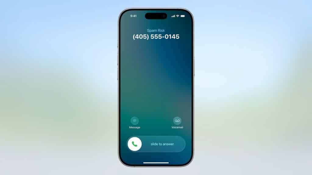 i phone image show casing advance call screening feature of ios 26