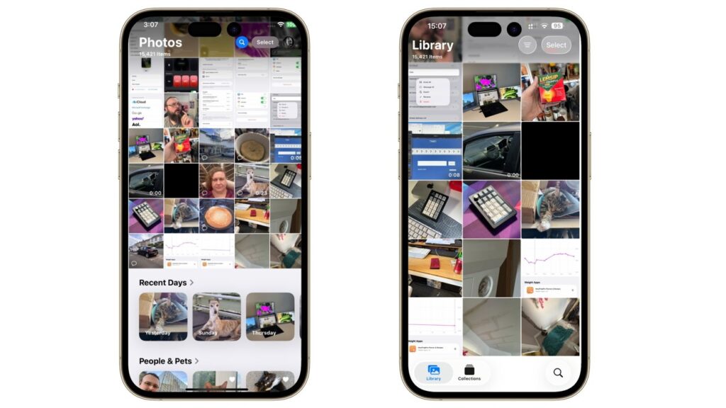 an image of i phone display showing ios 26 interactive Video Thumbnails in Photos feature