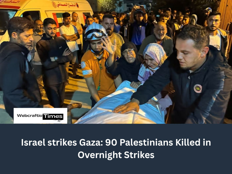 Israel strikes Gaza: 90 Palestinians Killed in Overnight Strikes