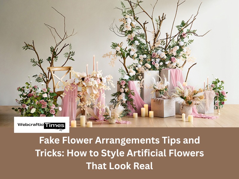 an image showcasing fake felowers arrangment