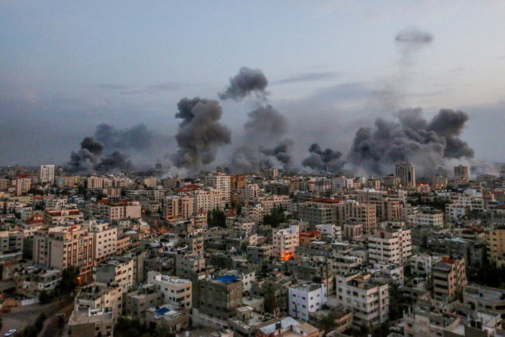 this image shows ongoing war in gaza. hamas's demand permanent end of war in gaza