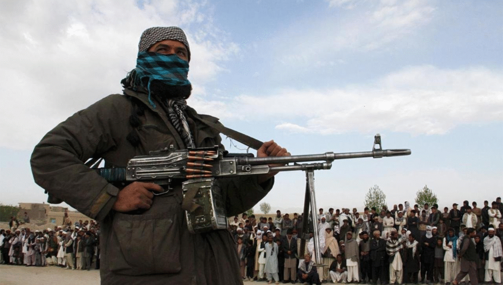 a TTP Member standing with holding weapon