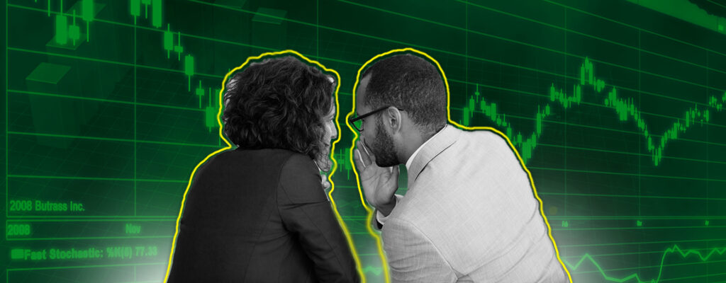 an edited image representing insider trading