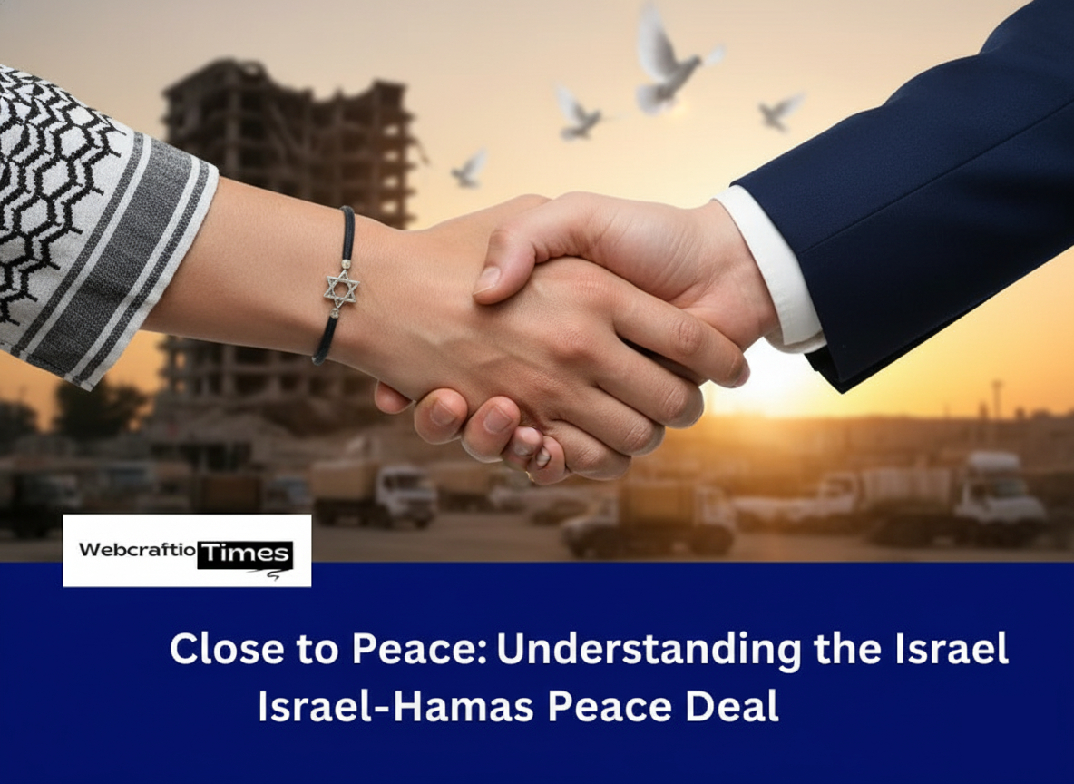 a banner image representing israel hamas peace deal