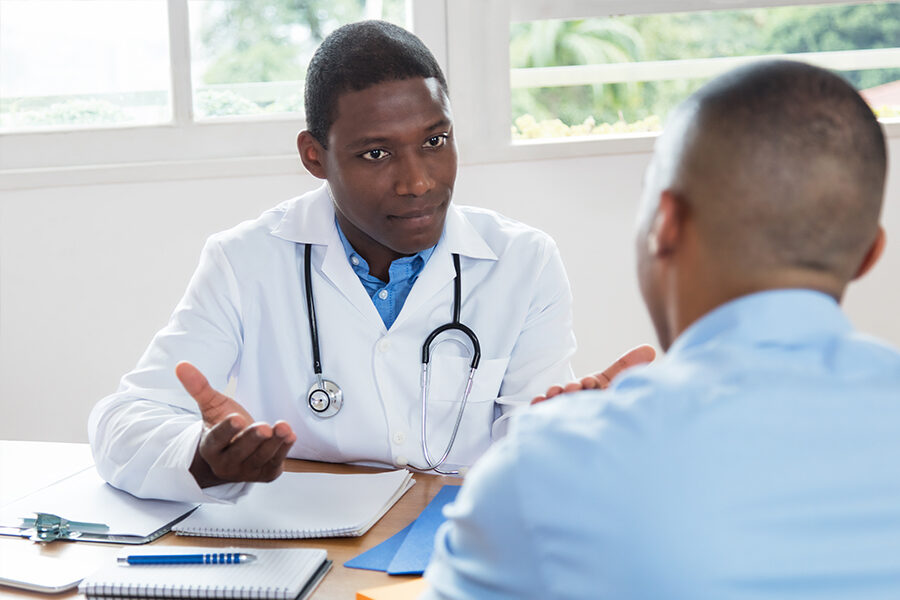 mental health professional guiding a person